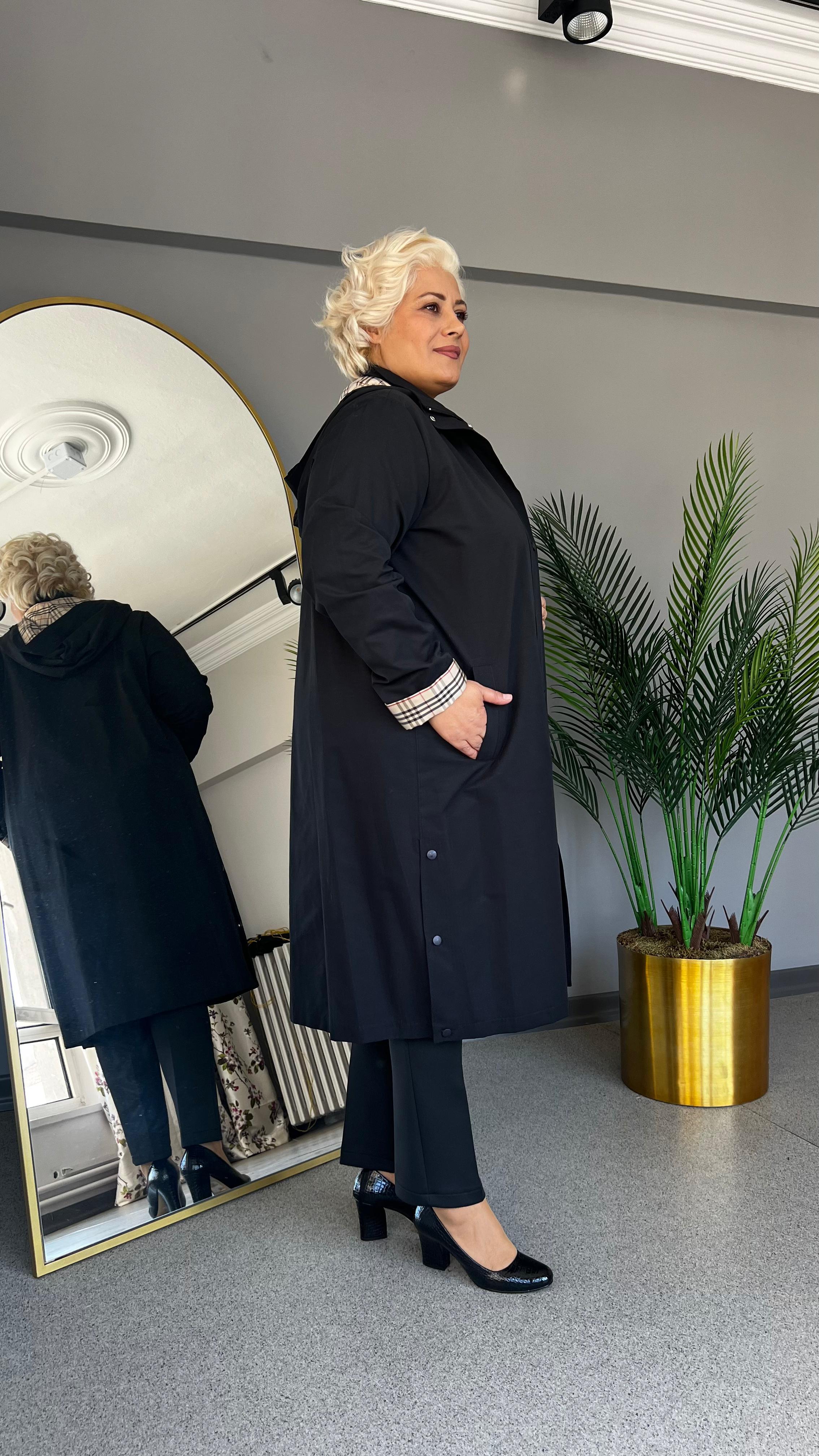 Selma Büyük Beden Trench
