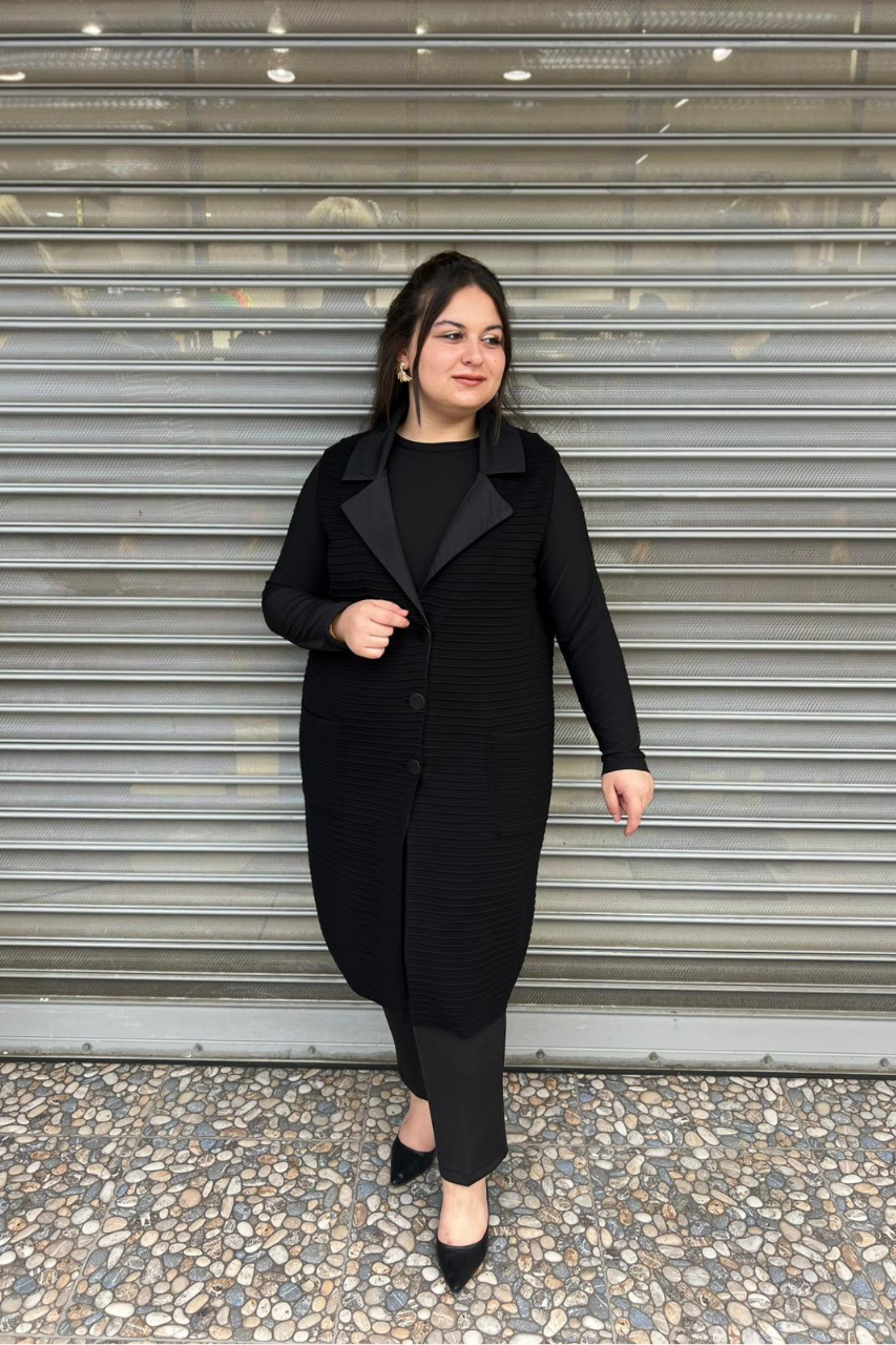 Selma Büyük Beden Triko Yelek