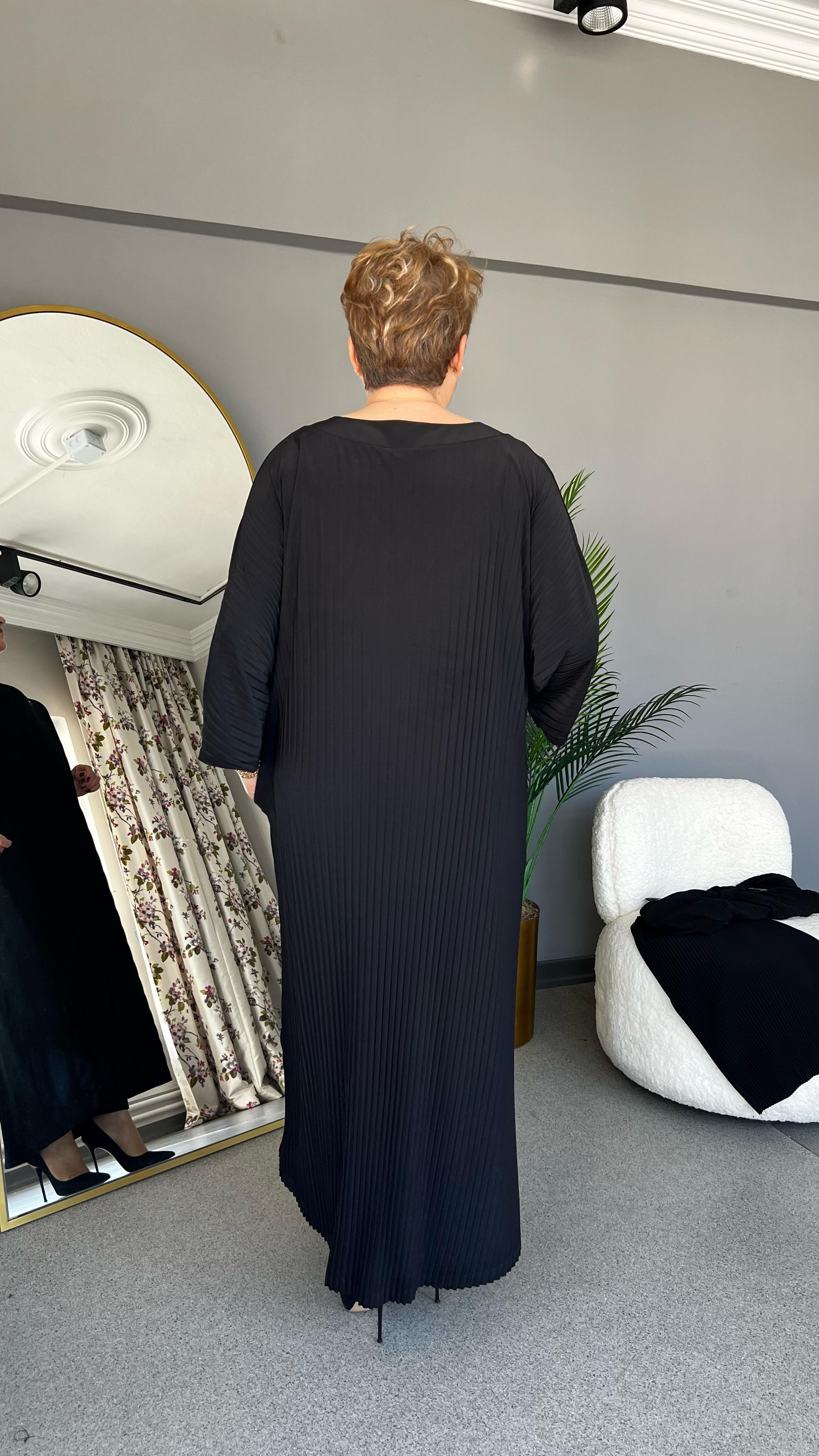 Selma Büyük Beden V Yaka Elbise