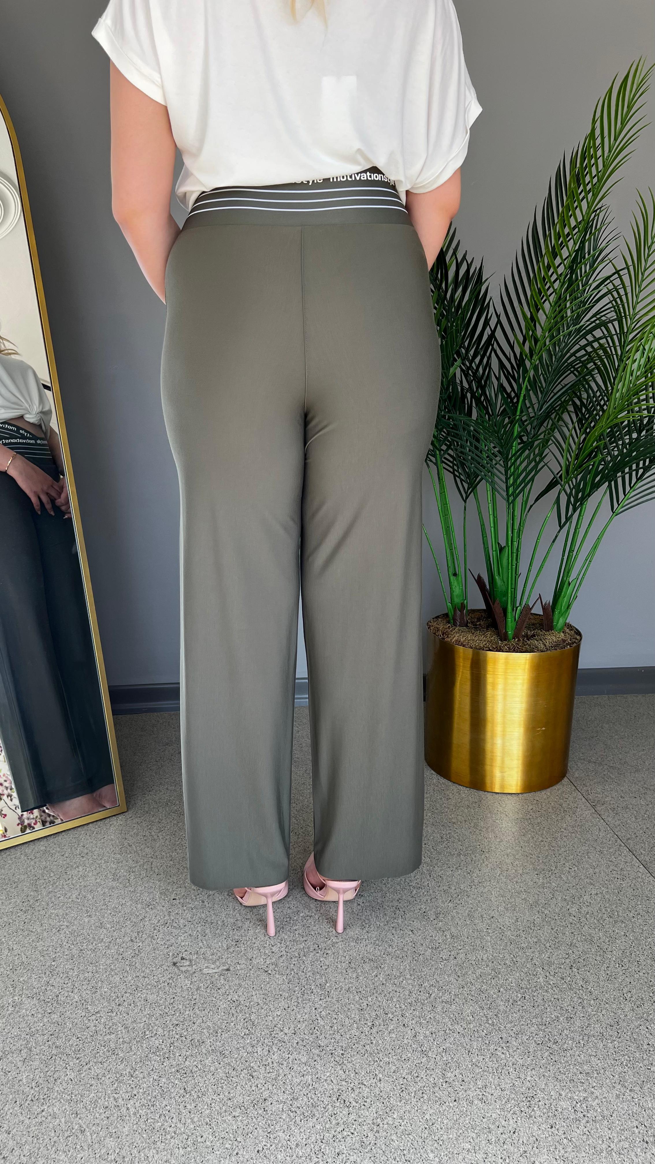 Selma Büyük Beden Yüksek Bel Geniş Paça Pantolon