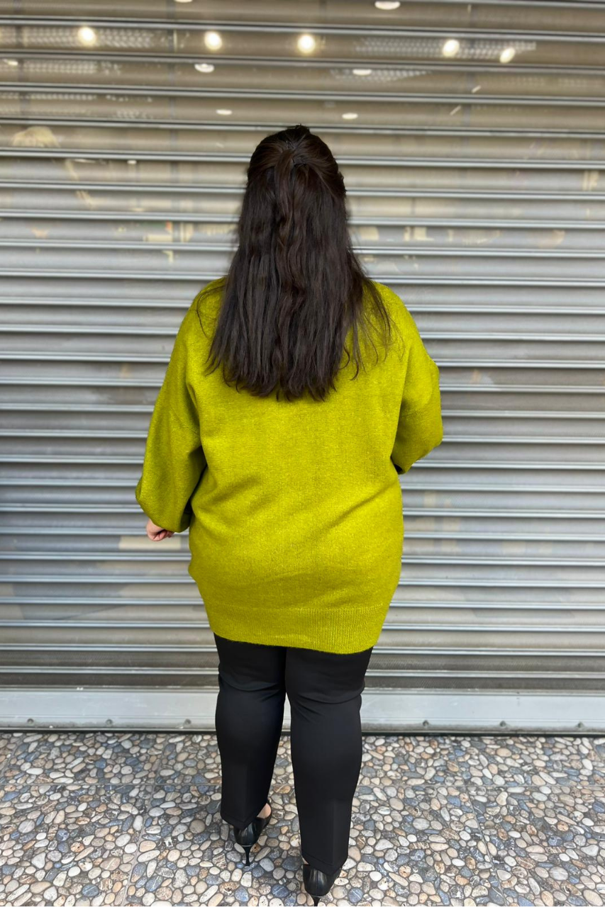 Selma Büyük Beden Yünlü Hırka