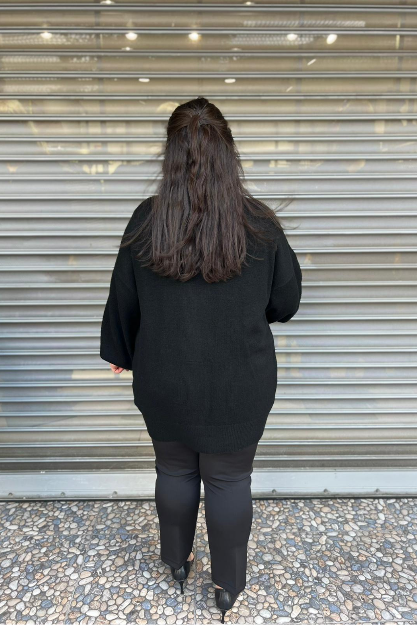Selma Büyük Beden Yünlü Hırka