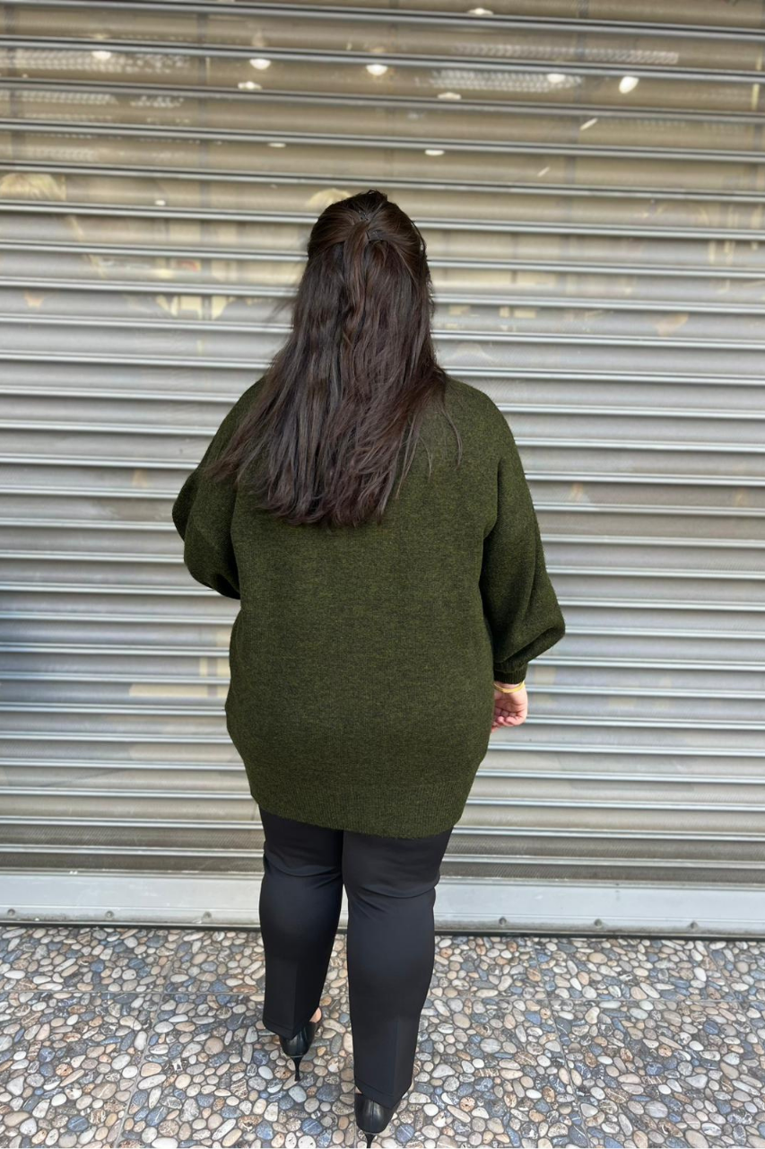 Selma Büyük Beden Yünlü Hırka