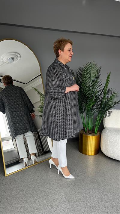 Selma Büyük Beden Desenli Bluz