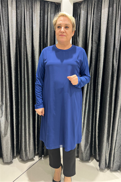 Selma Büyük Beden 100 cm Uzun Kol İçlik/Tunik