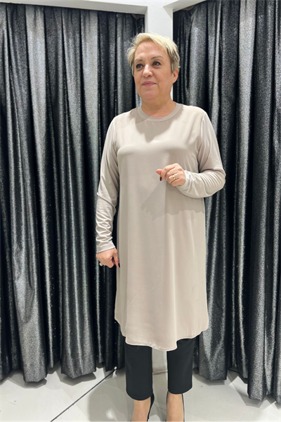 Selma Büyük Beden 100 cm Uzun Kol İçlik/Tunik