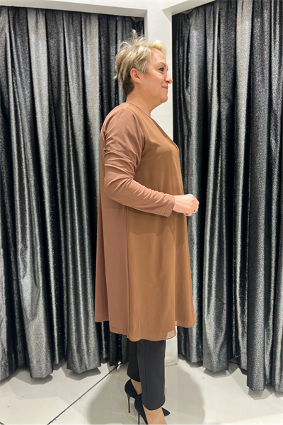 Selma Büyük Beden 100 cm Uzun Kol İçlik/Tunik