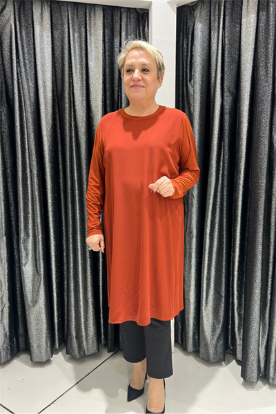 Selma Büyük Beden 100 cm Uzun Kol İçlik/Tunik