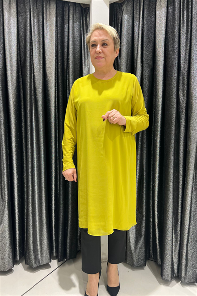 Selma Büyük Beden 100 cm Uzun Kol İçlik/Tunik