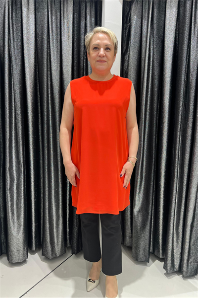 Selma Büyük Beden 90cm Kolsuz İçlik/Tunik