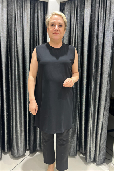 Selma Büyük Beden 90cm Kolsuz İçlik/Tunik