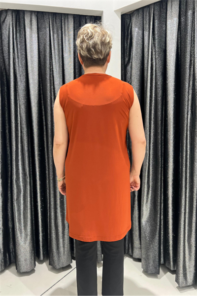 Selma Büyük Beden 90cm Kolsuz İçlik/Tunik