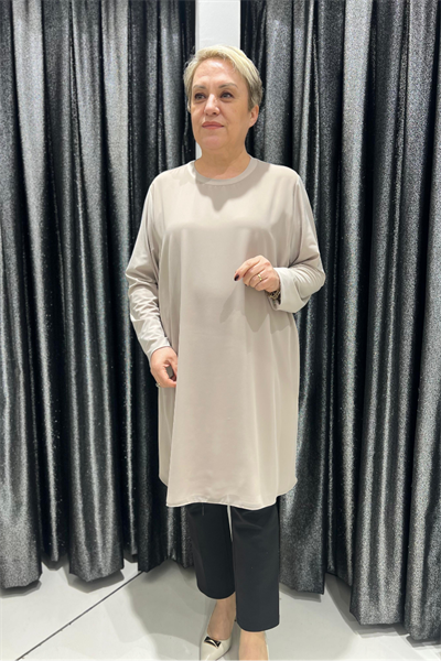 Selma Büyük Beden 90cm Uzun Kol İçlik/Tunik