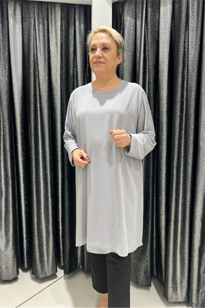 Selma Büyük Beden 90cm Uzun Kol İçlik/Tunik