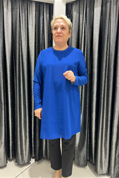 Selma Büyük Beden 90cm Uzun Kol İçlik/Tunik