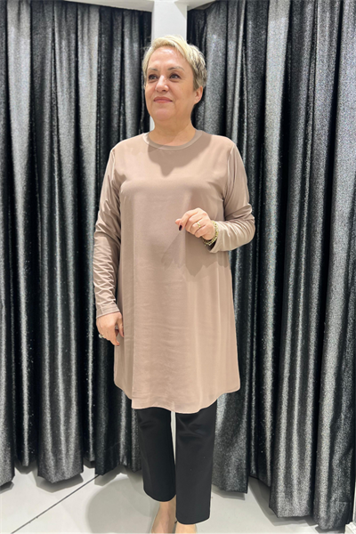 Selma Büyük Beden 90cm Uzun Kol İçlik/Tunik
