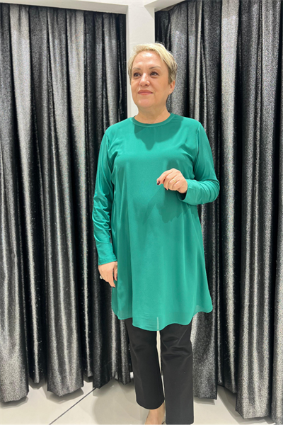 Selma Büyük Beden 90cm Uzun Kol İçlik/Tunik