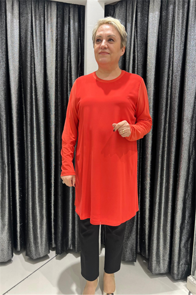 Selma Büyük Beden 90cm Uzun Kol İçlik/Tunik