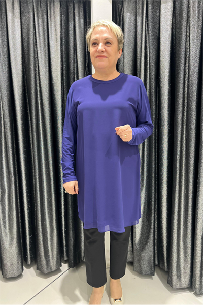 Selma Büyük Beden 90cm Uzun Kol İçlik/Tunik