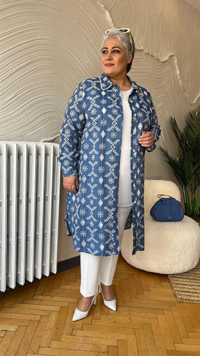 Selma Büyük Beden Ajurlu Kap