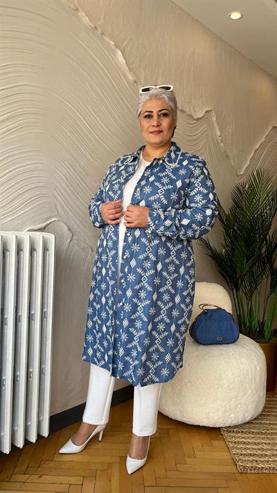 Selma Büyük Beden Ajurlu Kap