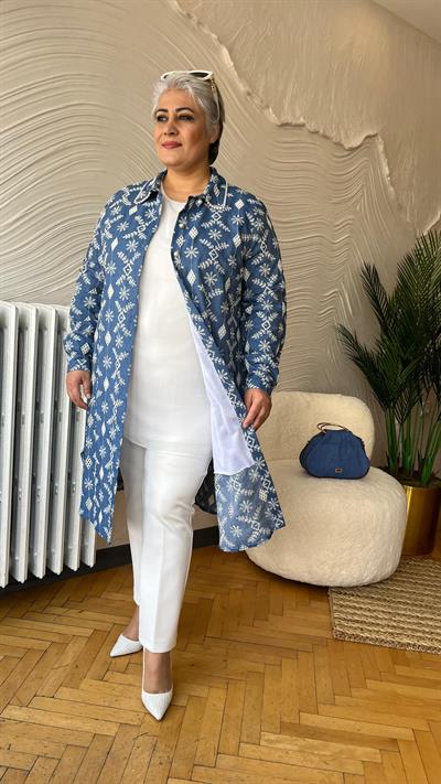 Selma Büyük Beden Ajurlu Kap