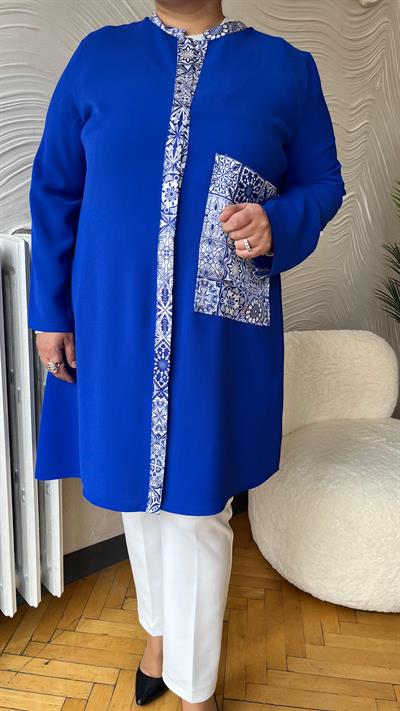 Selma Büyük Beden Asimetrik Gömlek