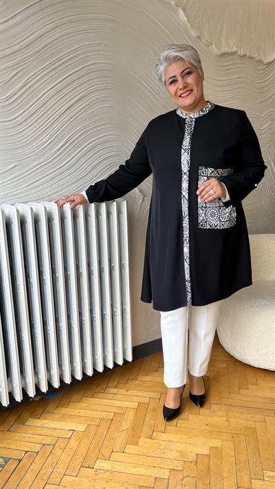 Selma Büyük Beden Asimetrik Gömlek