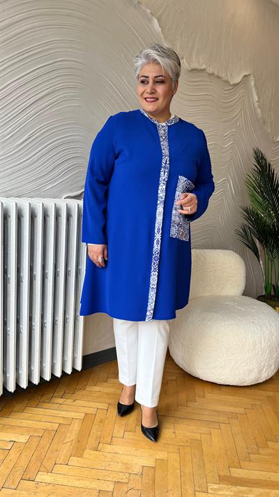 Selma Büyük Beden Asimetrik Gömlek