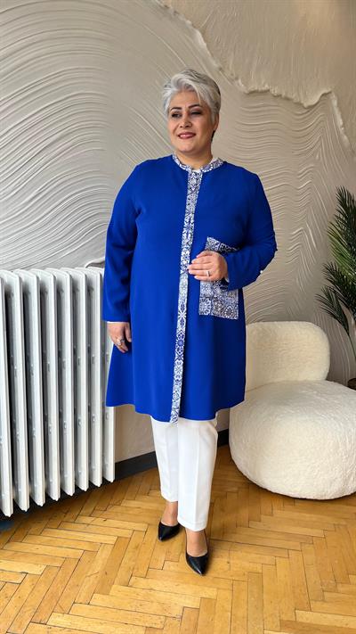 Selma Büyük Beden Asimetrik Gömlek