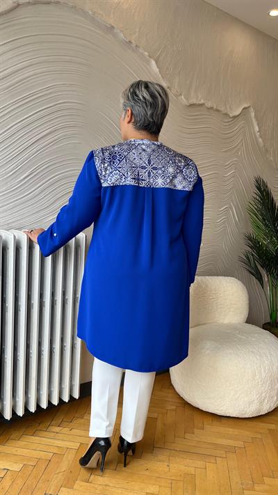 Selma Büyük Beden Asimetrik Gömlek