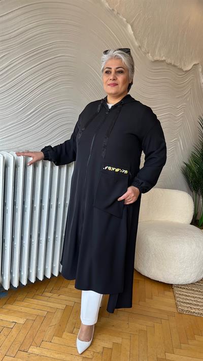 SELMA BÜYÜK BEDEN ASİMETRİK KESİM SALAŞ KAP