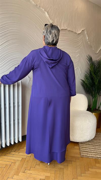 SELMA BÜYÜK BEDEN ASİMETRİK KESİM SALAŞ KAP