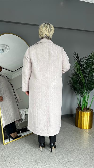 Selma Büyük Beden Astarsız Kapitone Kap