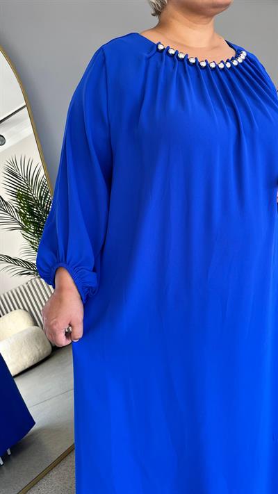 Selma Büyük Beden Balon Kol Elbise