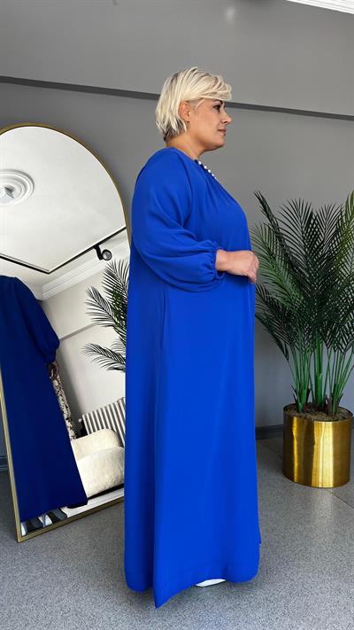 Selma Büyük Beden Balon Kol Elbise