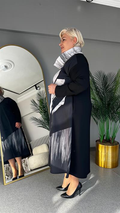 Selma Büyük Beden Baskılı Elbise