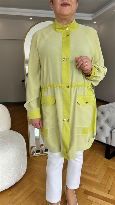 Selma Büyük Beden Bel Büzgülü Kap