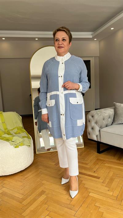 Selma Büyük Beden Bel Büzgülü Kap