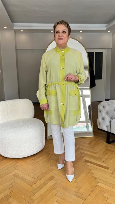 Selma Büyük Beden Bel Büzgülü Kap