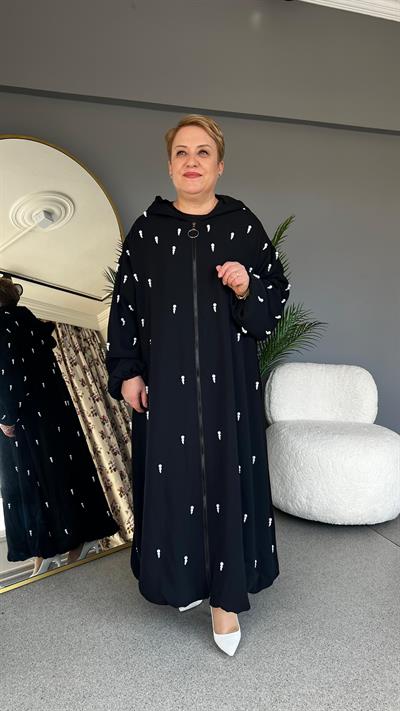 Selma Büyük Beden Boncuk İşlemeli Kap