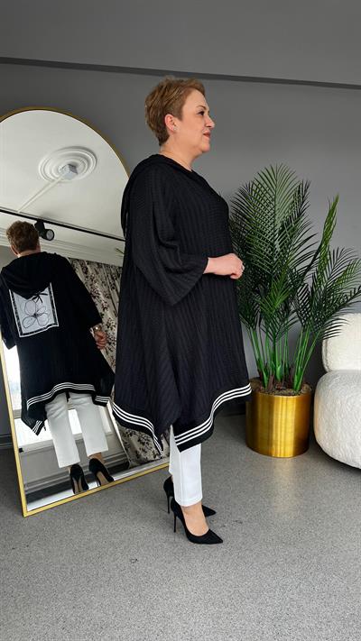 Selma Büyük Beden Bordür Detaylı Tunik