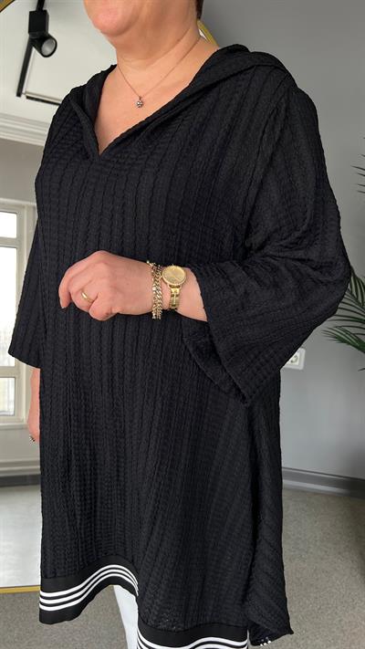 Selma Büyük Beden Bordür Detaylı Tunik