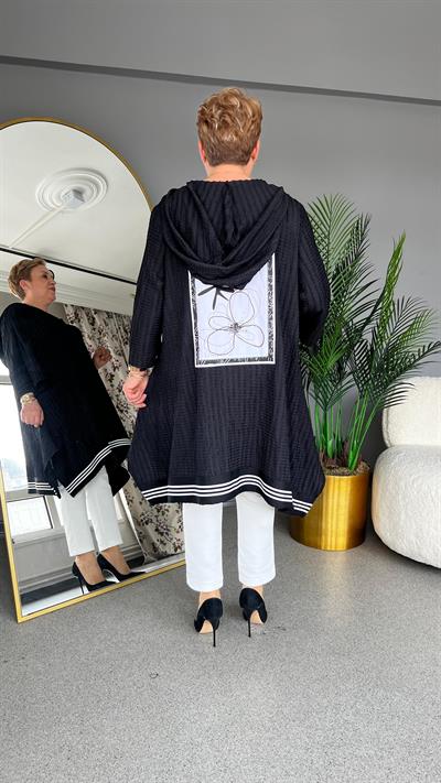 Selma Büyük Beden Bordür Detaylı Tunik