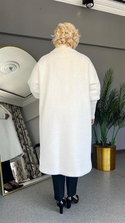 Selma Büyük Beden Broş Detaylı Kürk