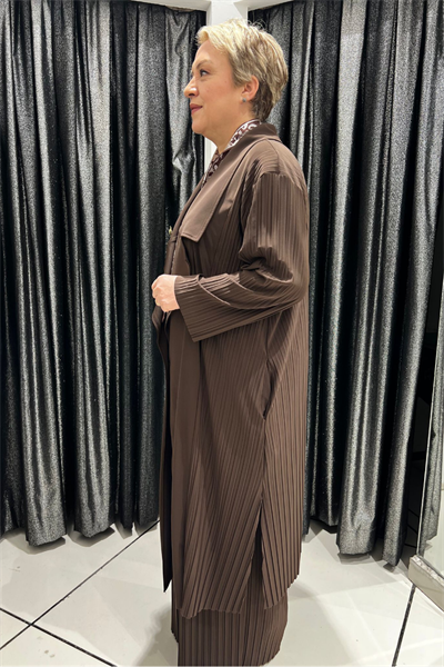 Selma Büyük Beden Broş Detaylı Şık Hırka