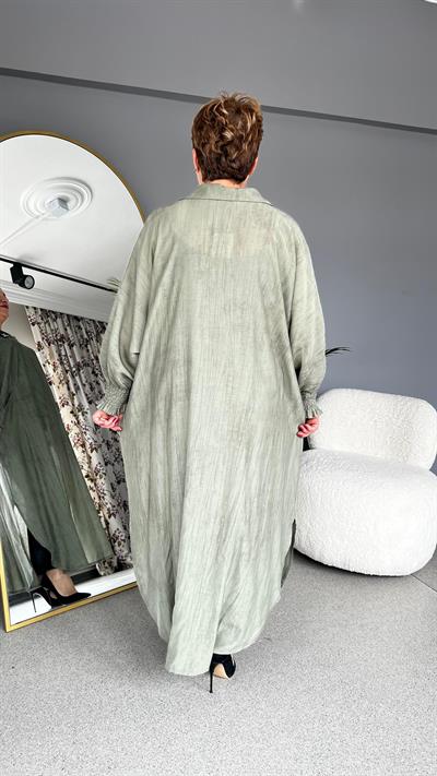 Selma Büyük Beden Broşlu Elbise