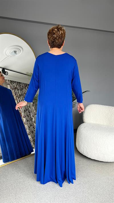 Selma Büyük Beden Broşlu Elbise