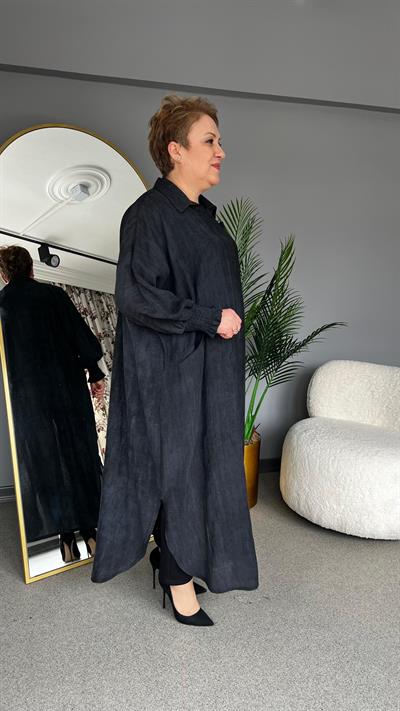 Selma Büyük Beden Broşlu Elbise