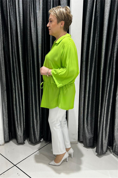Selma Büyük Beden Büzgü Detaylı Bluz